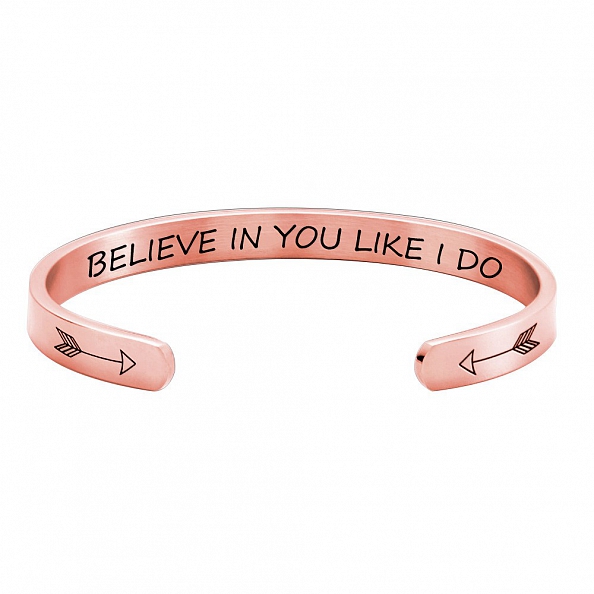 BELIEVE IN YOU LIKE I DO Inspirational Bangle PWB434