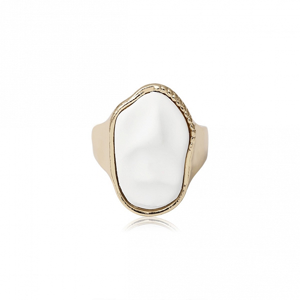 Personality irregular stone geometric ring PW924