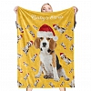 Custom Dog Blankets Personalized Pet Photo Blanket Christmas Dog Blanket Pet Gift PW143