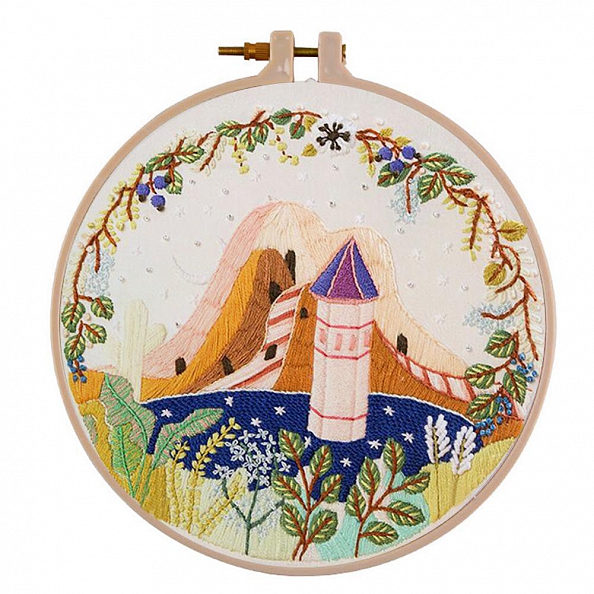 Cartoon House-Embroidery Kit(30x30cm) PW679
