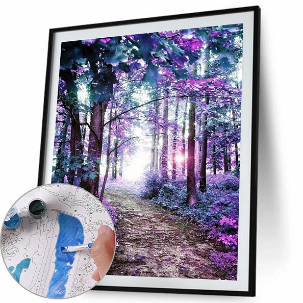 DIY Paint By Numbers Kit(40x50cm) Purple Grove-PW761