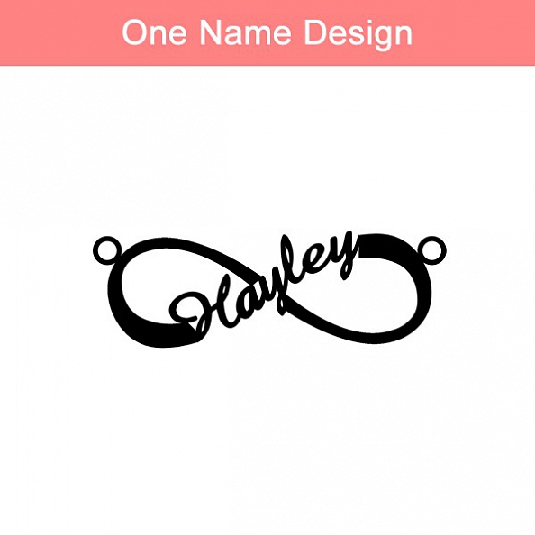 Personalized Infinity Name Necklace Sterling Silver PW906