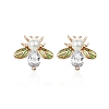 Rose Gold Pearl Bee Stud Earrings PWB441