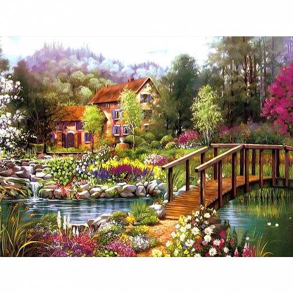 DIY Paint By Numbers Kit(40x50cm) Bridge Cottage-PW766