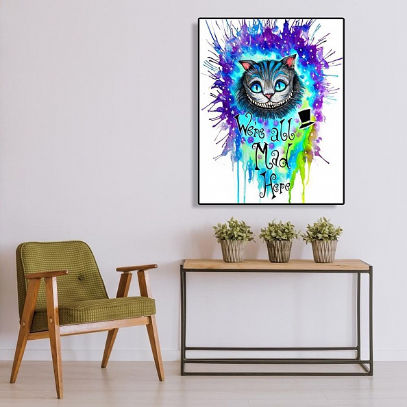 Diy Paint by Number Kits -Mad Cat PW655