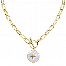 Natural White fritillary necklace PWB073