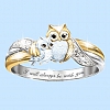 Cute Owl Crystal Ring PWB004