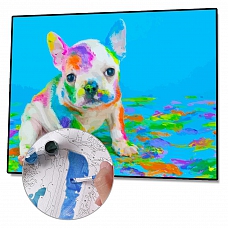 DIY Paint By Numbers Kit(40x50cm)- Colorful Dog PW784