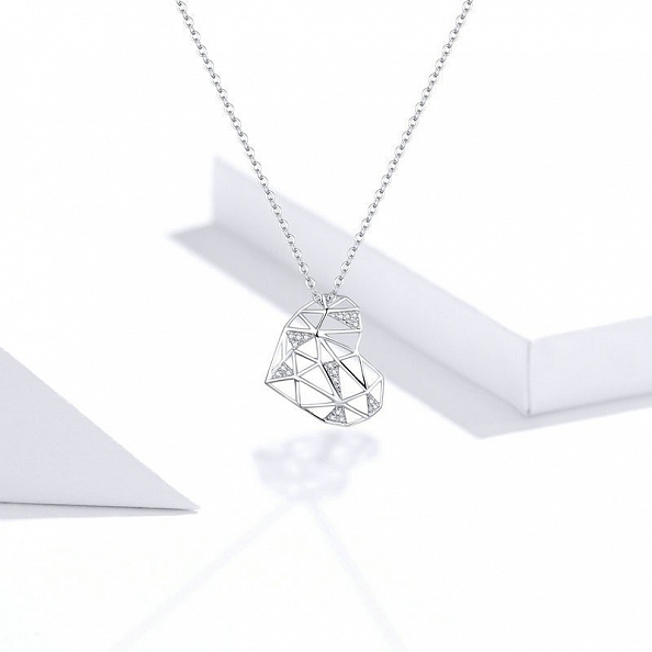 Irregular Heart Pendant Necklace PWB532