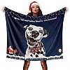 Christmas Dog Blanket Gift Custom Dog Blankets Pet Photo Painted Art Portrait Fleece Blanket PW080