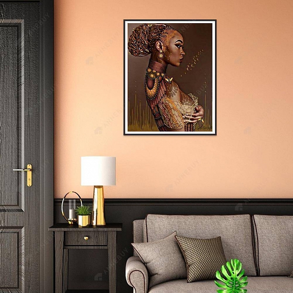 DIY Full Round Drill Diamond Painting -Ethnic Beauty PW725