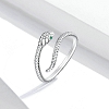 S925 Sterling Silver Cute Snake Ring PWB428