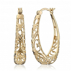 Filigree Hoop Earrings PWB123