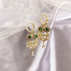 Crystal Owl Earrings PWB534