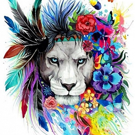 Animal Lion Paint By Numbers Kits PW179