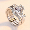 2 in 1 Couple Fashion Open Ring PW852