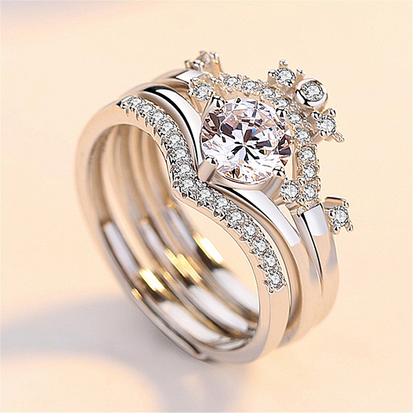 2 in 1 Couple Fashion Open Ring PW852