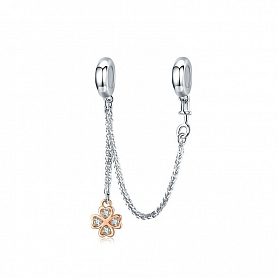 925 Sterling Silver Crystal Heart Beads Bracelet Accessory PWB460