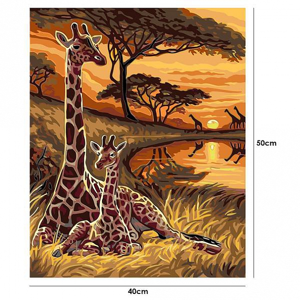Paint By Numbers Kit-Giraffes (40*50 CM) PW612