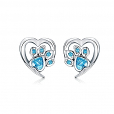 Cute Cat Paw Stud Earrings PWB437