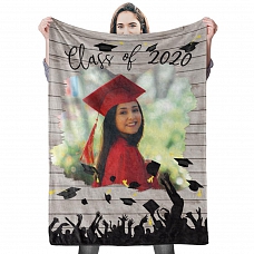 Unique Graduation Custom Photo Blanket Graduation Gift PW207