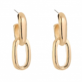 Exaggerated metal chain earrings PWB129