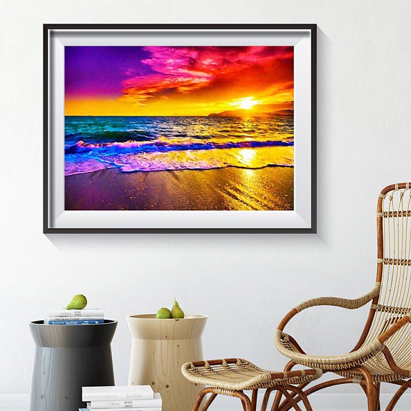 DIY Full Round Diamond Painting sunset clouds PW684