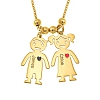 Custom Necklace With Engraved Children Charms PWB125