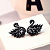 Crystal Swan Earrings PWB538