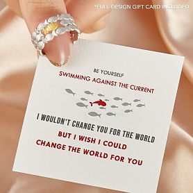 BE YOURSELF SWIMMING AGAINST THE CURRENT RING PWB302 