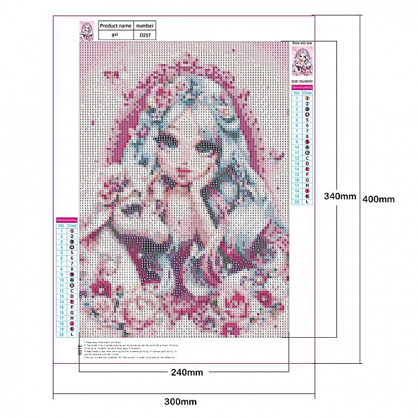 DIY  Full Round Diamond Painting-Girl And Horse PW806