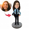 Female Police Officer Custom Bobblehead PW404