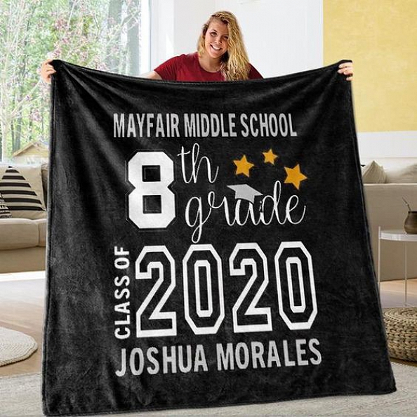 Personalized Graduation Fleece Blanket PW067