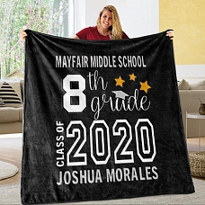 Personalized Graduation Fleece Blanket PW067