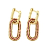 Double Circle Colorful Zircon Hoop Earrings PWB093