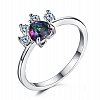 Opal & Crystal Paw Ring PWB315