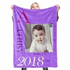 Custom Baby Photo Blanket with Name Birth Information Stroller Blanket Custom Swaddle Blanket Personalized Swaddle Blankets PW015