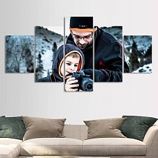 Father's Day Gifts Custom Painting 5pcs Contemporary for Family Unique Gifts Wall Decor PW249