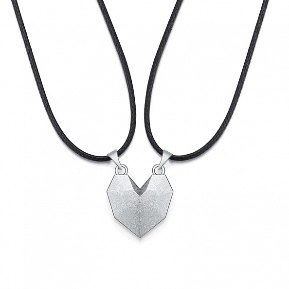 S925 Sterling Silver Couple Magnet Necklace PWB342
