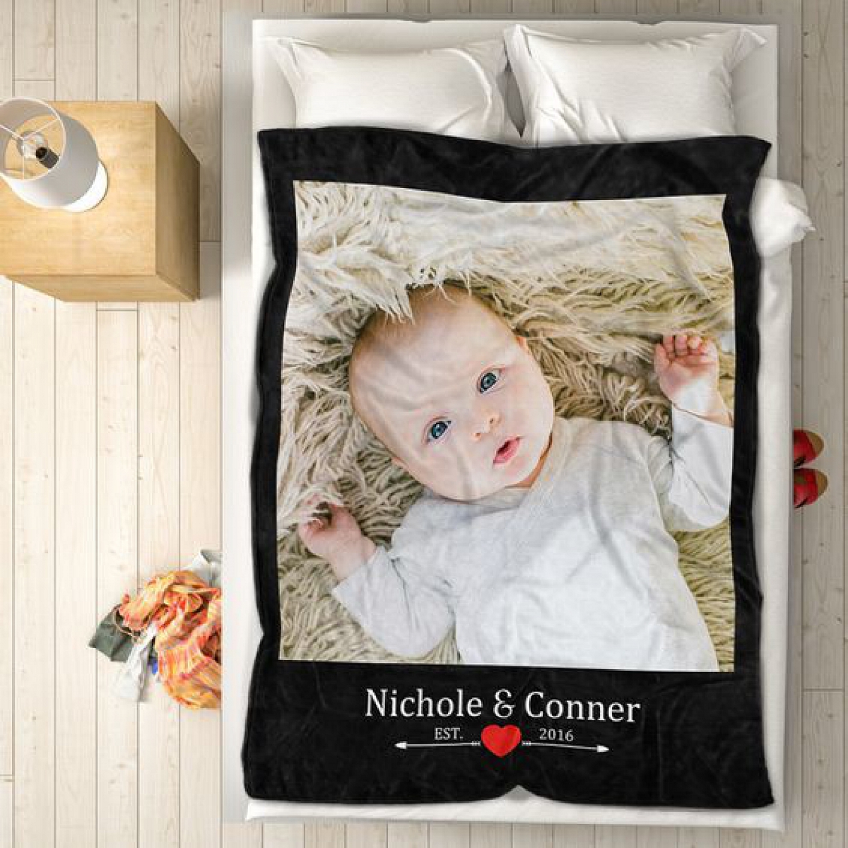 Custom Baby Photo Blanket Christmas PW143 Personalized Gift PromiseIn