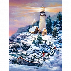 Beautiful Snow Scene Christmas Full Drill 5D Diamond Painting Kit PW466 