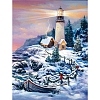 Beautiful Snow Scene Christmas Full Drill 5D Diamond Painting Kit PW466 