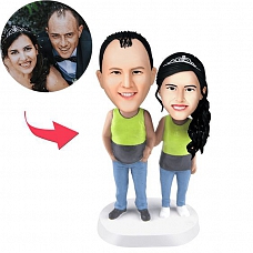 Couple Wearing Tank Tops Custom Bobblehead PW323