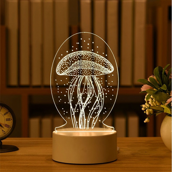Customized 3D Illusion Lamp Gift - jellyfish PW564