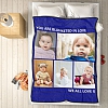 Custom Blankets Personalized Photo Blankets Custom Collage Blankets with 5 Photos PW292