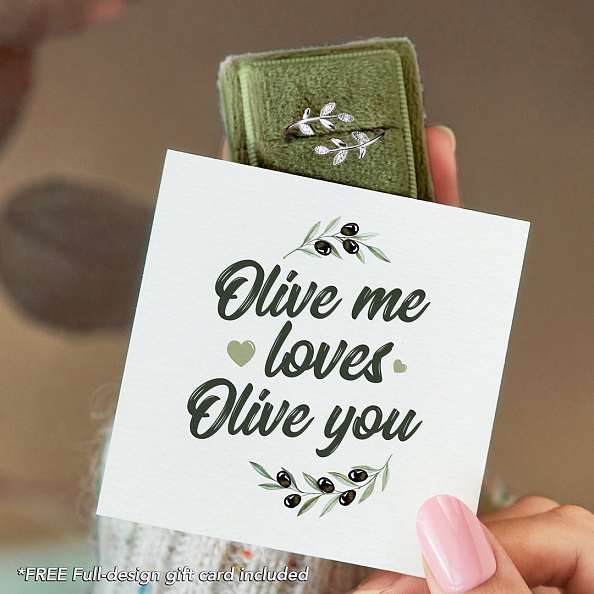 “OLIVE ME LOVES OLIVE YOU” Ring PWB339