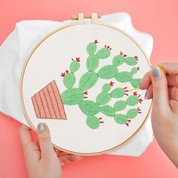 Potted Plant-Embroidery Kit(30x30cm) PW666