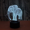 3D Elephant Illusion Lamp Gift 7 Colors  PW548