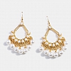 Classic Geometric Pearl Pendant Earrings PWB032