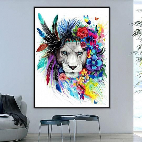 Animal Lion Paint By Numbers Kits PW179